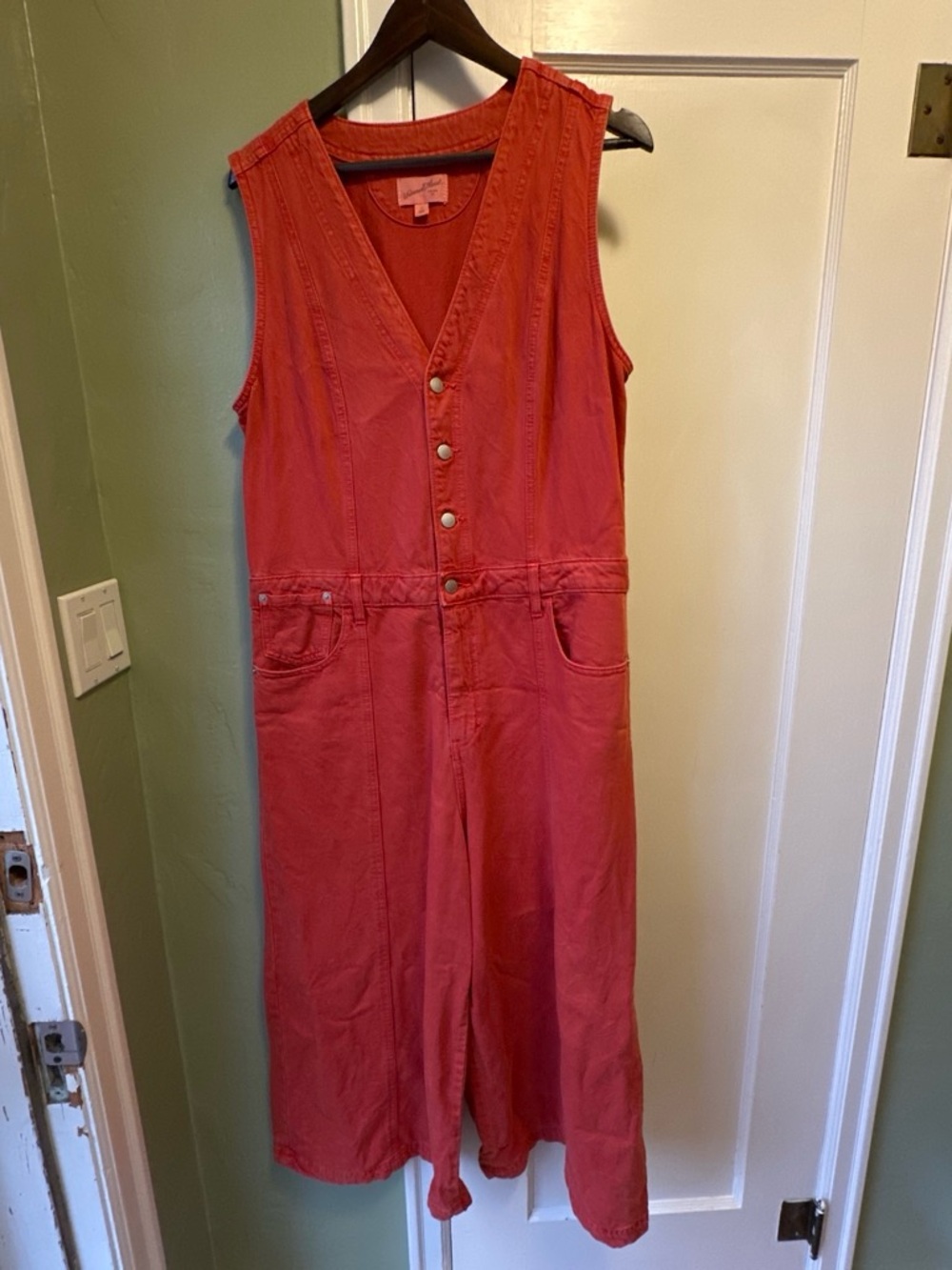 Universal Thread Coral Sleeveless V-Neck Jumpsuit
